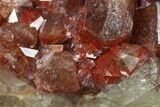 Natural Quartz Crystal Cluster with Hematite Phantoms - Morocco #137462-2